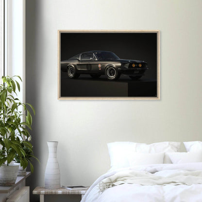 Ford Mustang Fastback Vintage Race Car Muscle Car USA Wall Art - Vibrantwalls