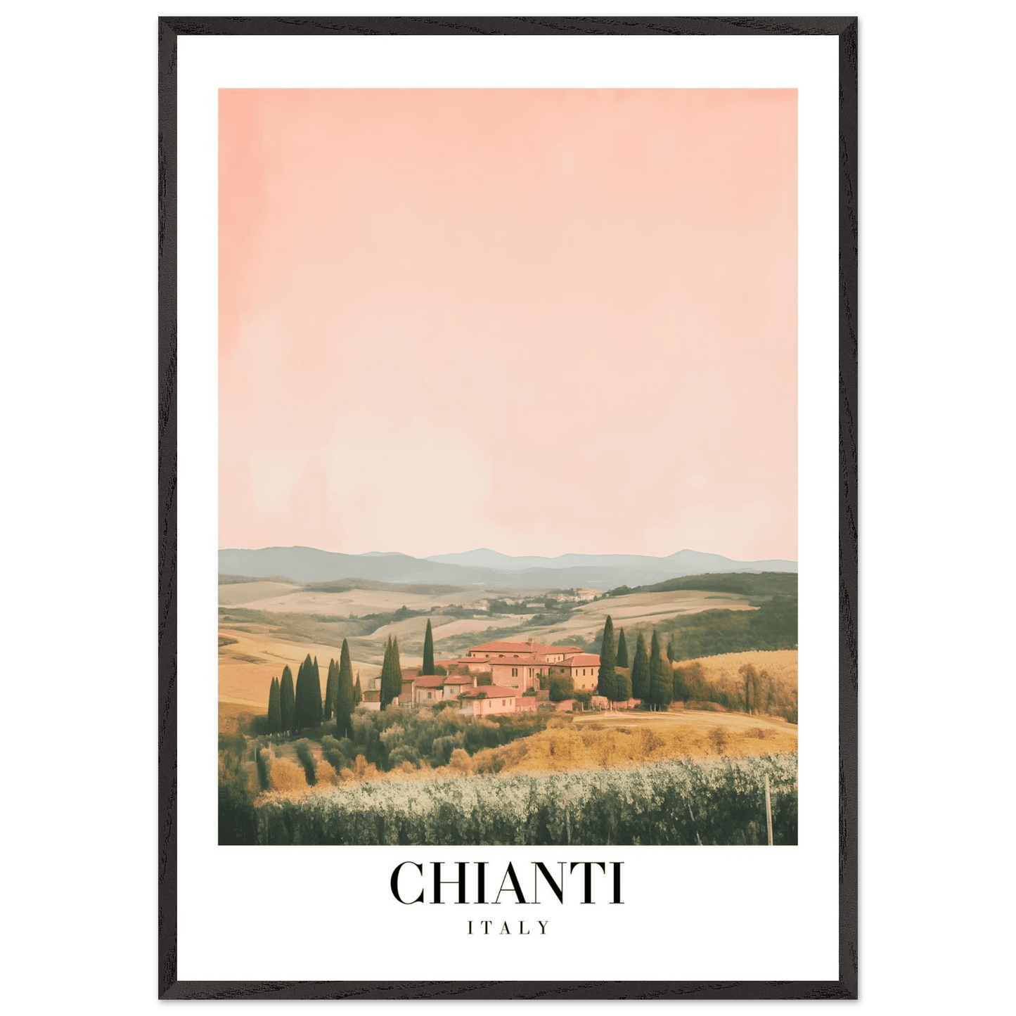 Chianti Italy Vintage Art Deco Travel Poster - Wall Art - Vibrantwalls