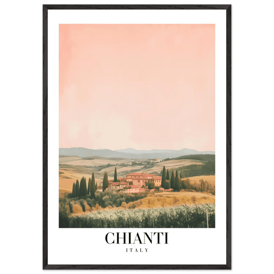 Chianti Italy Vintage Art Deco Travel Poster - Wall Art - Vibrantwalls