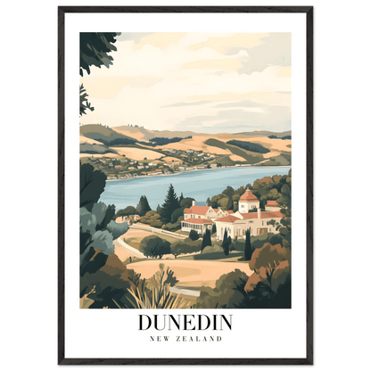 Dunedin New Zealand Vintage Art Deco Travel Poster - Wall Art - Vibrantwalls