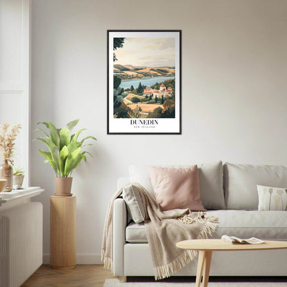 Dunedin New Zealand Vintage Art Deco Travel Poster - Wall Art - Vibrantwalls