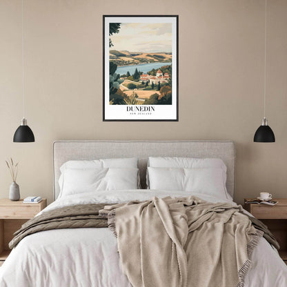 Dunedin New Zealand Vintage Art Deco Travel Poster - Wall Art - Vibrantwalls
