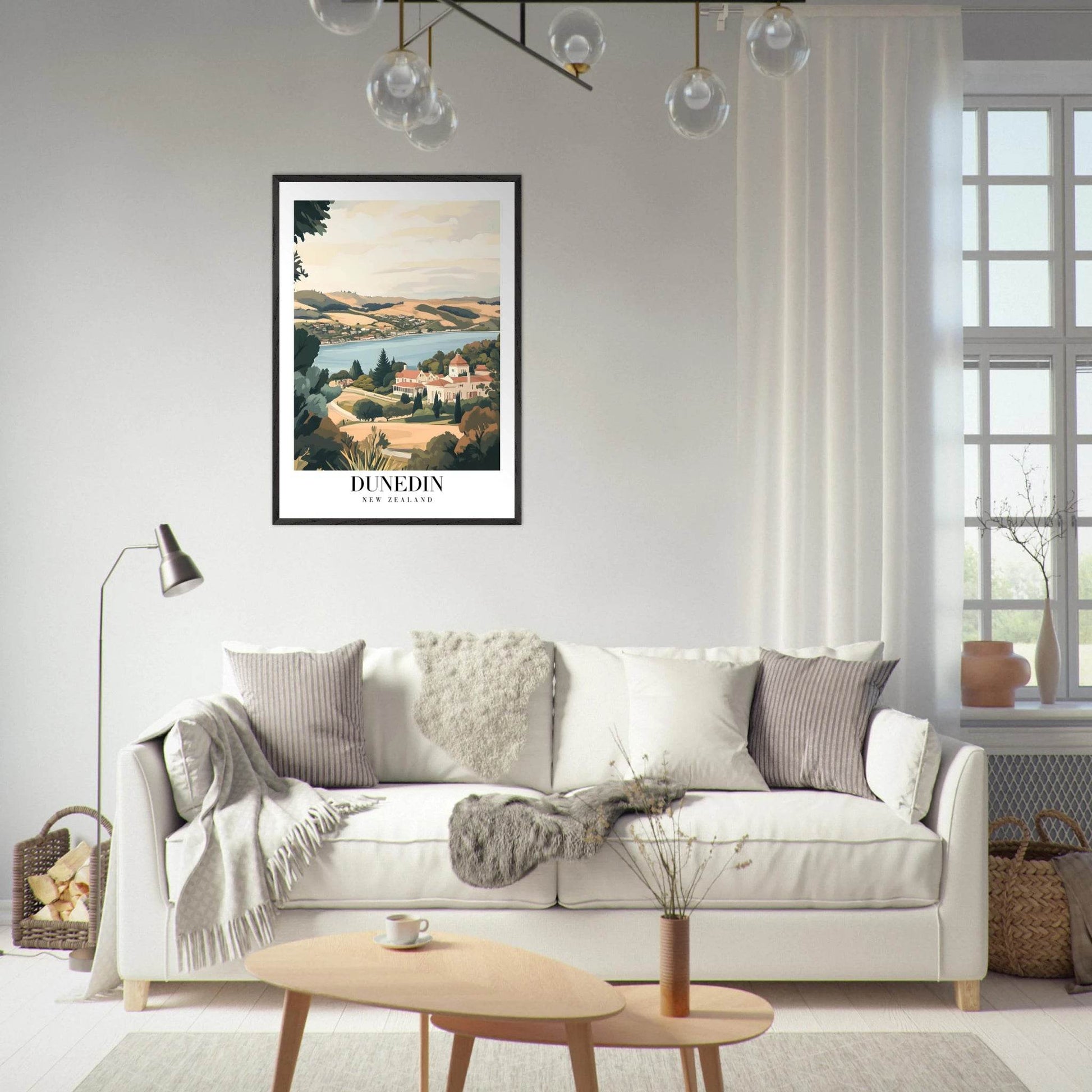 Dunedin New Zealand Vintage Art Deco Travel Poster - Wall Art - Vibrantwalls