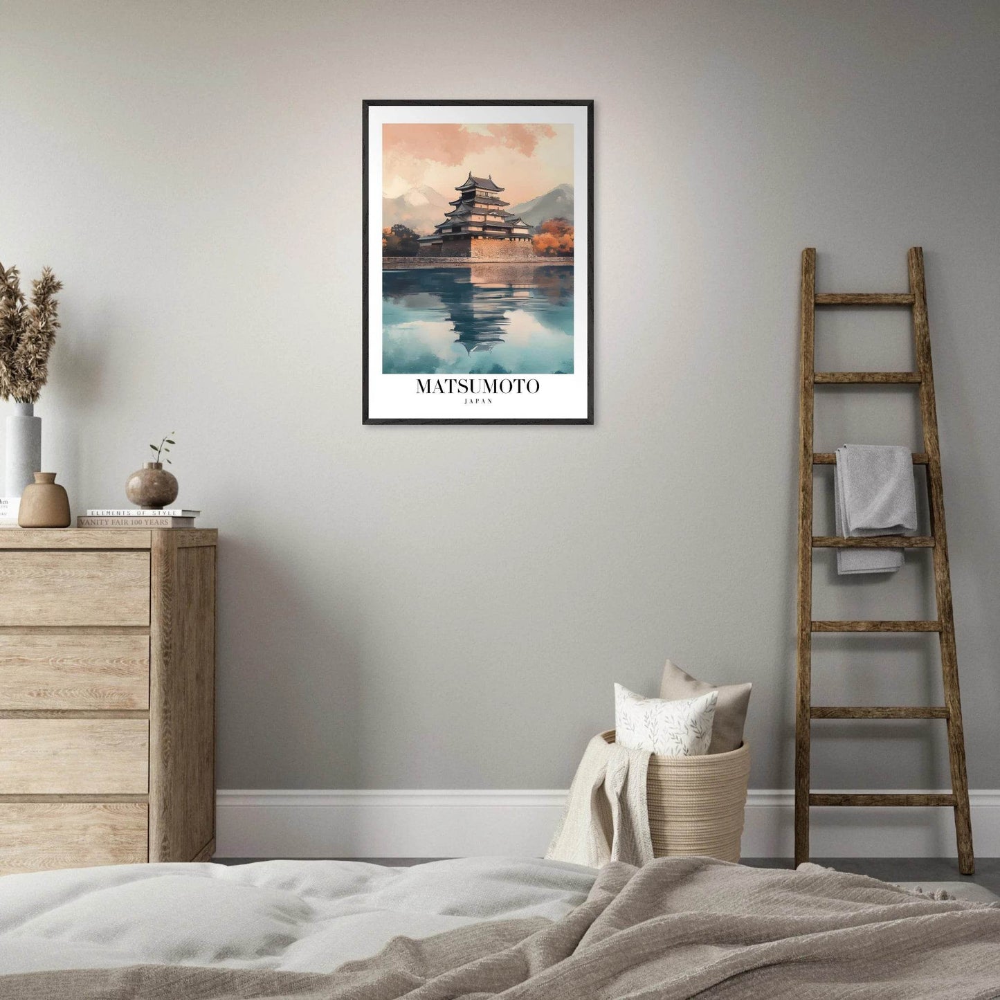 Matsumoto Japan Vintage Art Deco Travel Poster - Wall Art - Vibrantwalls