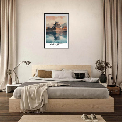 Matsumoto Japan Vintage Art Deco Travel Poster - Wall Art - Vibrantwalls