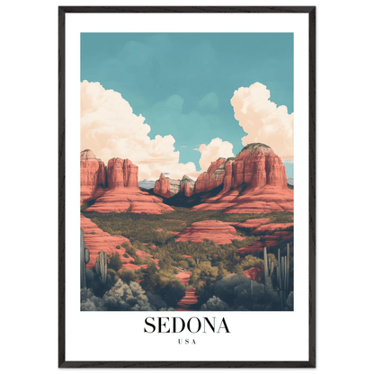 Sedona USA Vintage Art Deco Travel Poster - Wall Art - Vibrantwalls