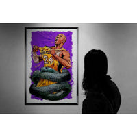 Kobe Bryant 'Black Mamba' Pop Art Poster – Eco-Friendly, Framed & Ready to Hang - Vibrantwalls
