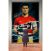 Cristiano Ronaldo Pop Art Mounted Framed Poster – Iconic, Ready to Hang, Eco-Friendly - Vibrantwalls
