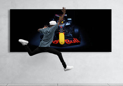 Red Bull Racing F1 Car Framed Poster – Premium Wooden Frame Art - Vibrantwalls