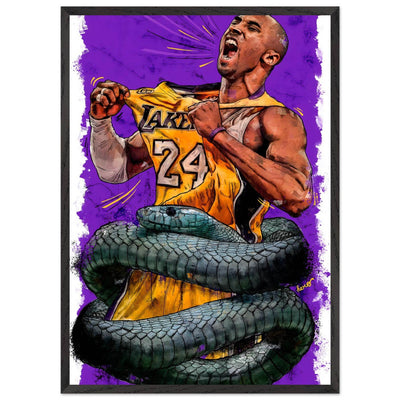Kobe Bryant 'Black Mamba' Pop Art Poster – Eco-Friendly, Framed & Ready to Hang - Vibrantwalls