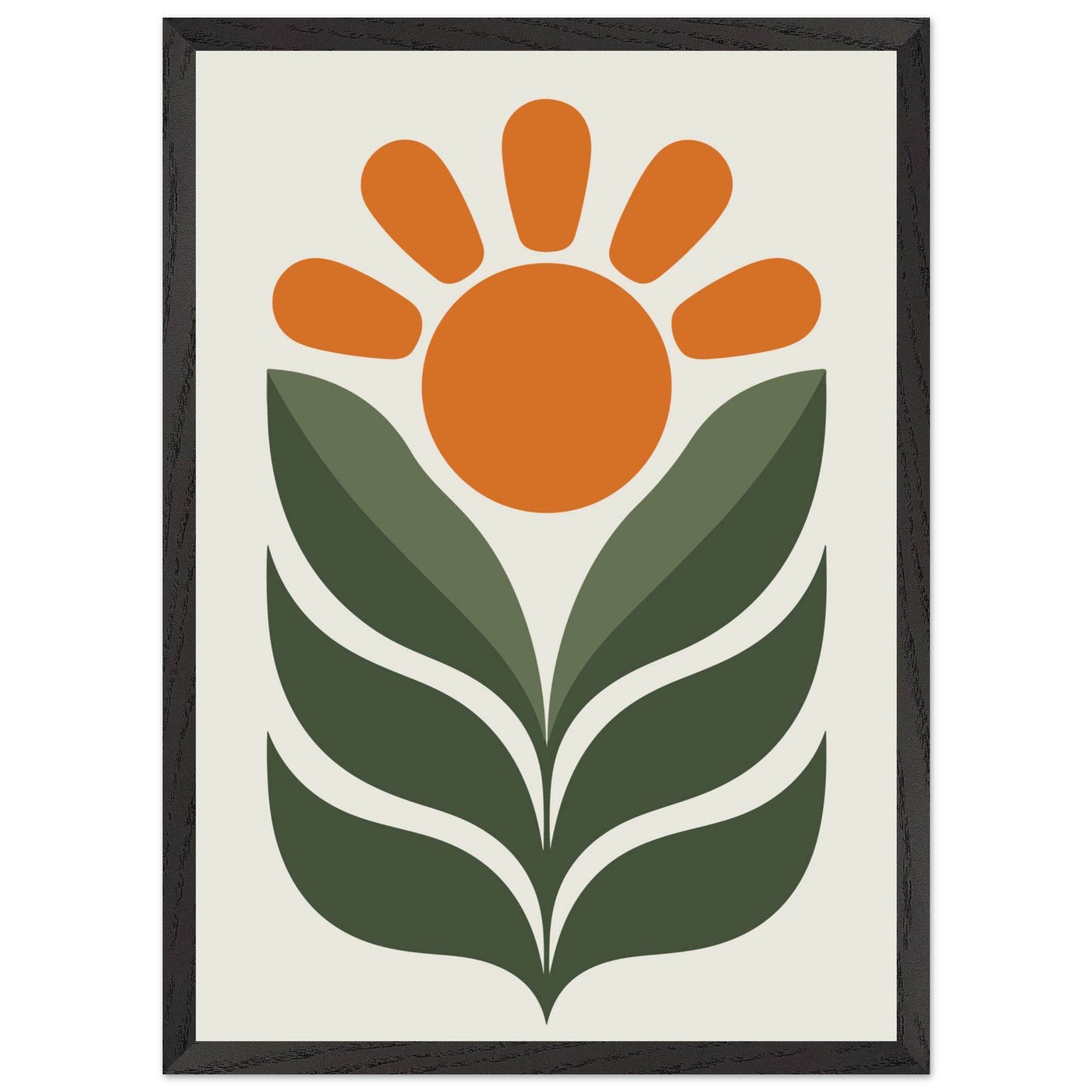 Boho Sun & Leaves Art - Vibrantwalls