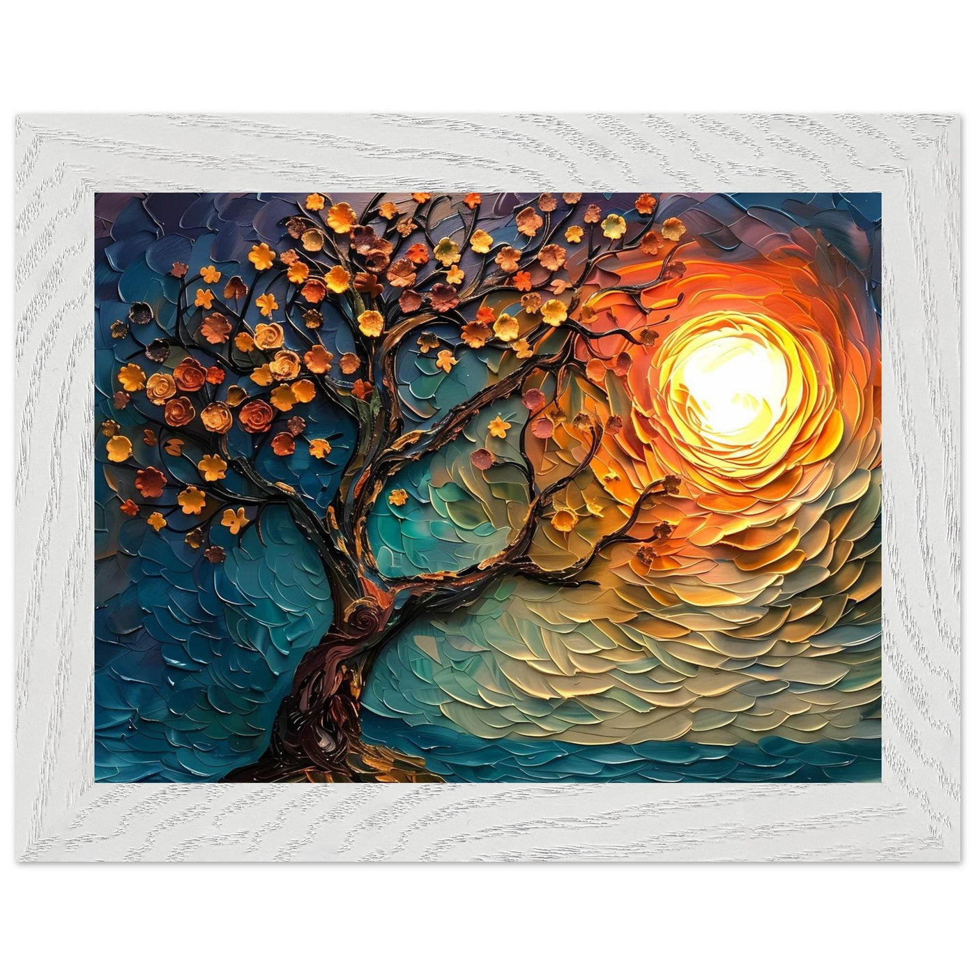 Tree of Life Textured Sunset Palette - Vibrantwalls