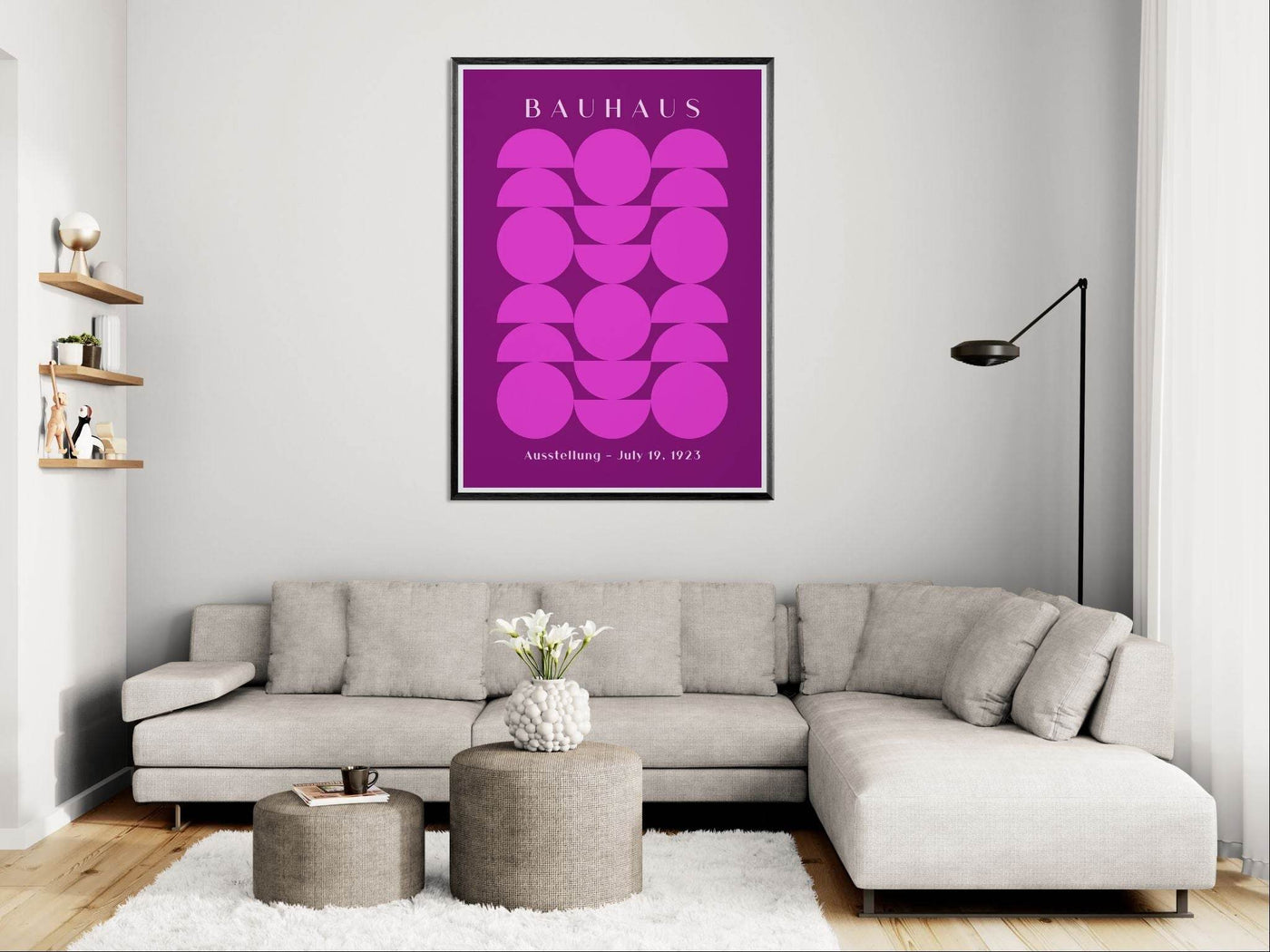 Bauhaus Pink & Purple Abstract - Vibrantwalls