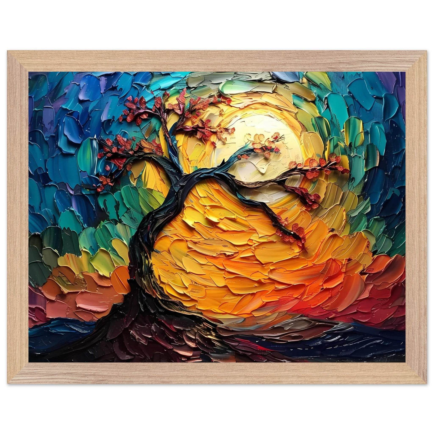 Impasto Tree of Life Poster - Vibrantwalls