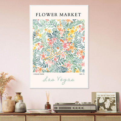 Flower Market Collection Framed Poster – Las Vegas Botanical Bliss Print | Ready-to-Hang Floral Art - Vibrantwalls