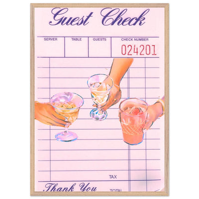Retro Bar Tab Cocktail Recipe - Vibrantwalls