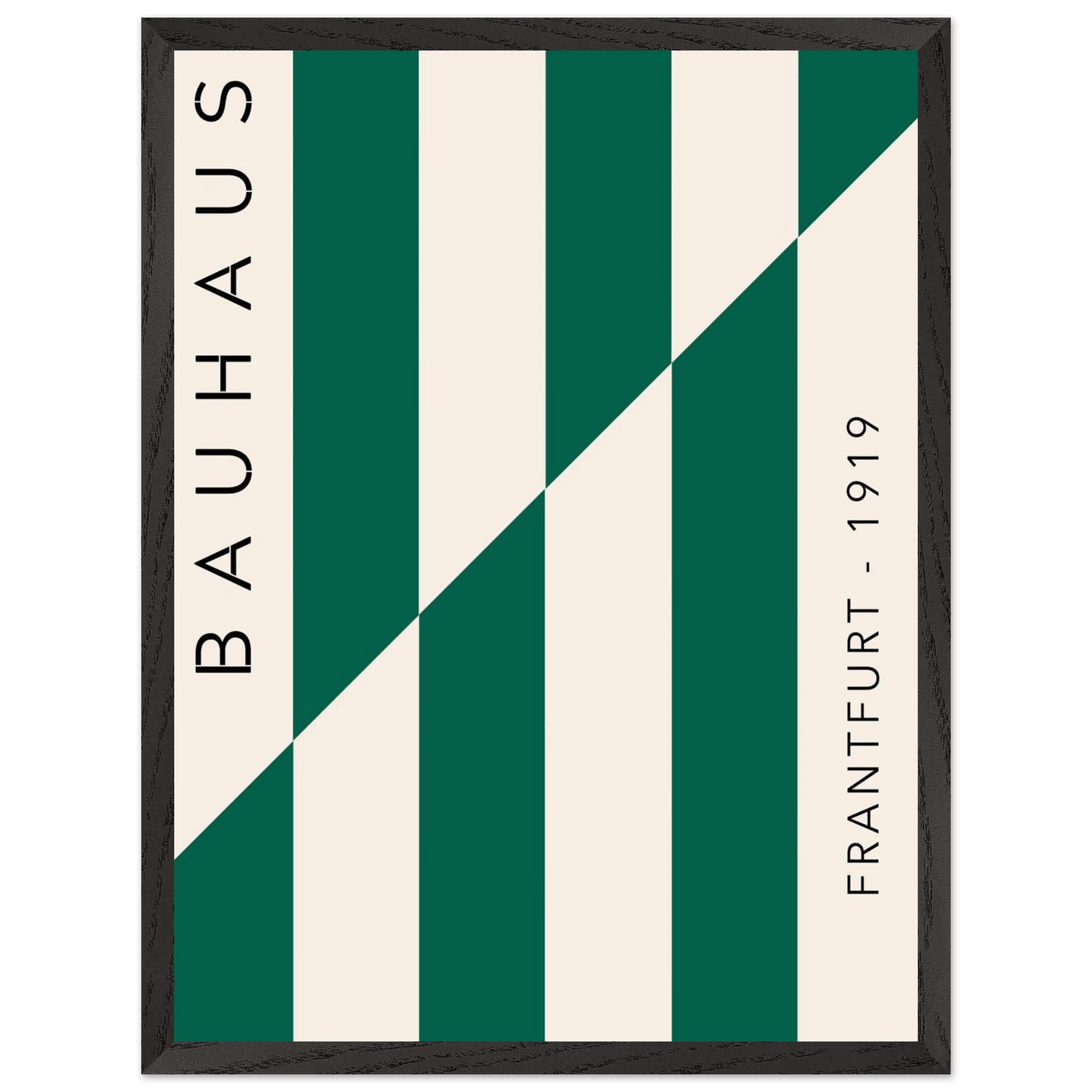 Bauhaus Emerald Green & Cream Modern - Vibrantwalls