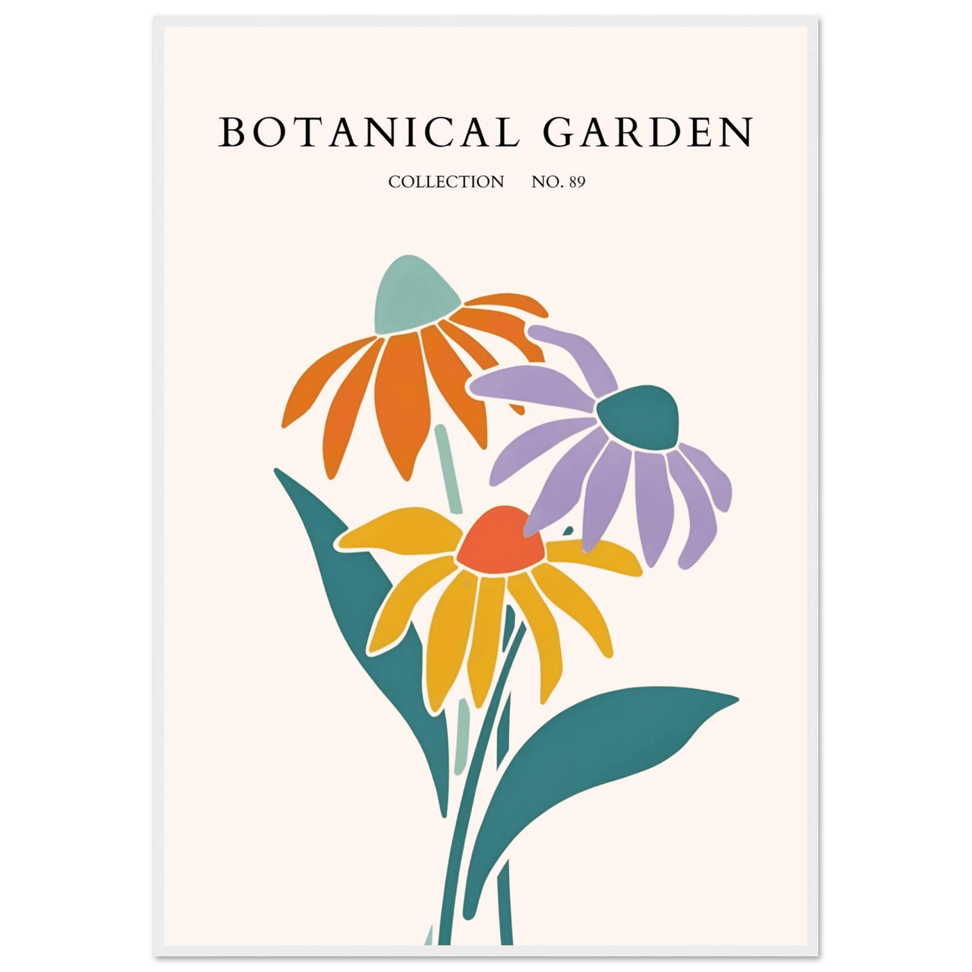 Botanical Garden Collection Framed Poster – Abstract Floral Art Print | Vibrant Colors, Ready-to-Hang - Vibrantwalls