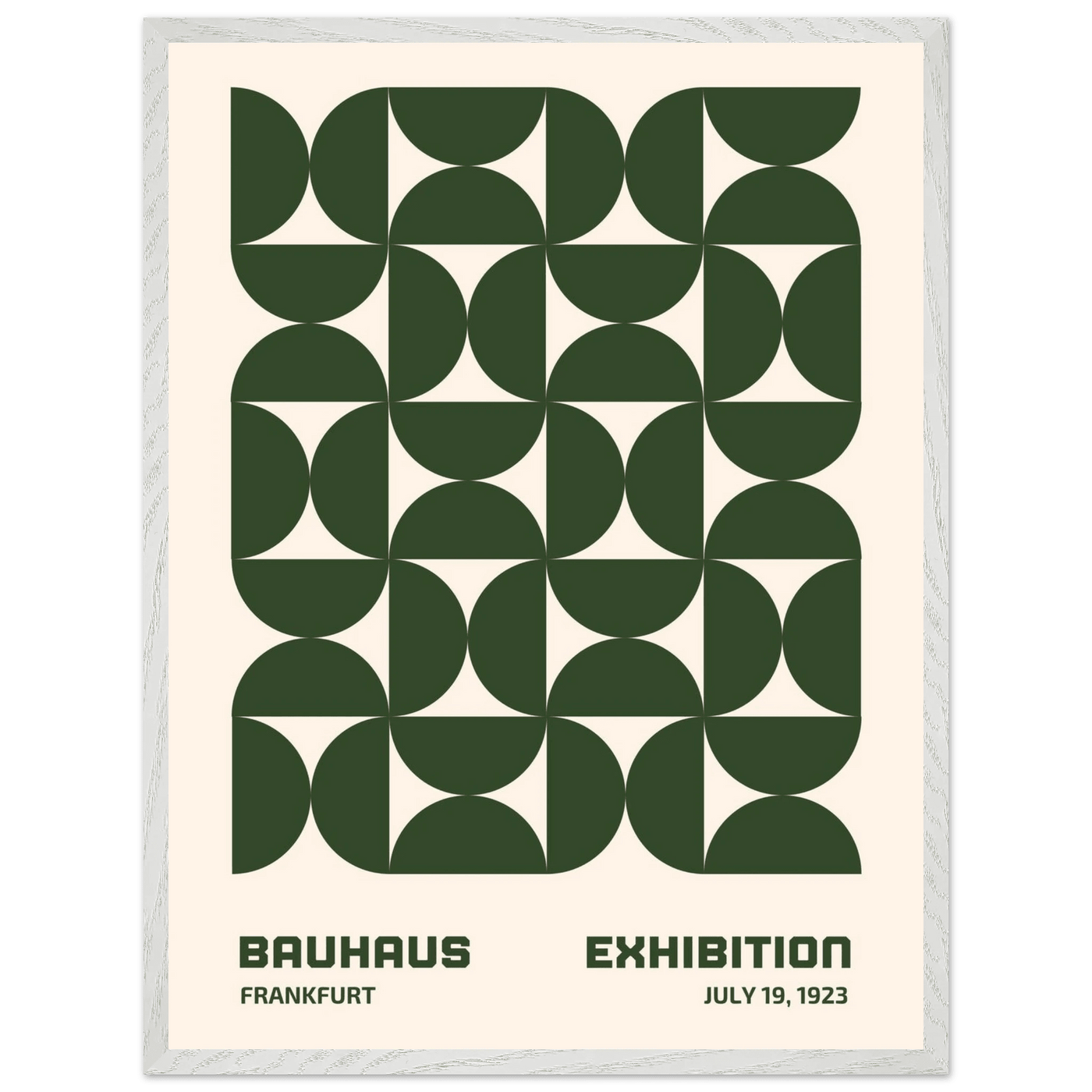 Bauhaus Forest Green & Cream Modern - Vibrantwalls
