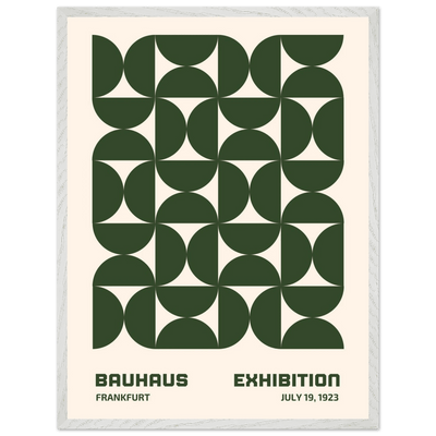 Bauhaus Forest Green & Cream Modern - Vibrantwalls