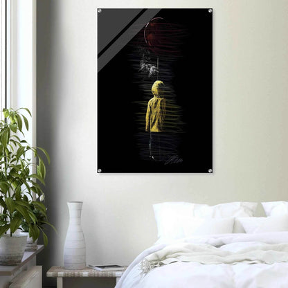 Abstract Figure Acrylic Print – Modern Black & Yellow Art, Vibrant & Durable Wall Decor - Vibrantwalls