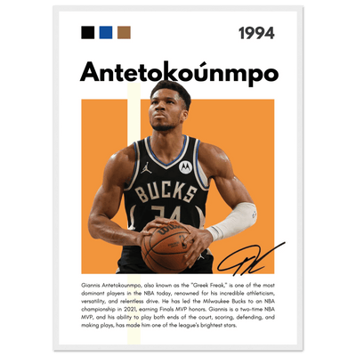 Giannis Antetokounmpo Greek Freak Bucks Poster - Vibrantwalls
