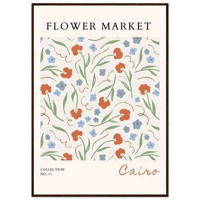 Flower Market Cairo Framed Poster – Abstract Floral Art Print | Earthy Tones & Ready-to-Hang Decor - Vibrantwalls