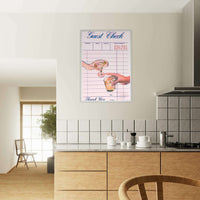 Guest Check Cheers Poster Wall Art - Vibrantwalls
