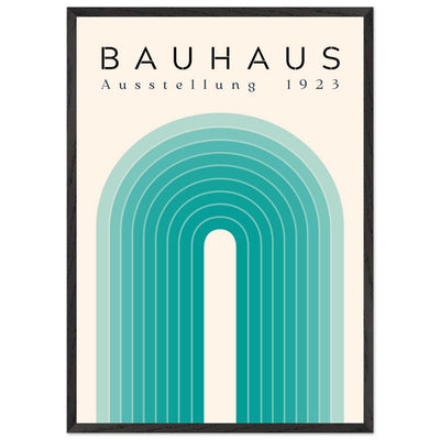 Bauhaus Ausstellung 1923 Teal & Cream - Vibrantwalls