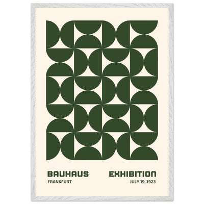 Bauhaus Forest Green & Cream Modern - Vibrantwalls
