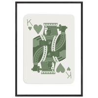 King of Hearts Custom Playing Cards Framed Poster Wall Art - Vibrantwalls