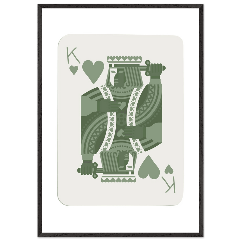 King of Hearts Custom Playing Cards Framed Poster Wall Art - Vibrantwalls