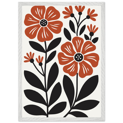 Abstract Floral Bloom Modern Botanical Art - Vibrantwalls