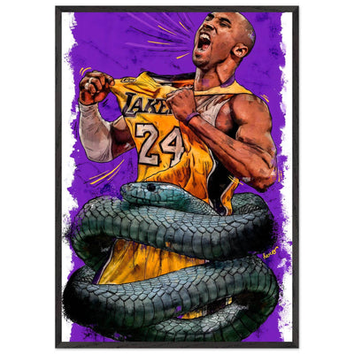 Kobe Bryant 'Black Mamba' Pop Art Poster – Eco-Friendly, Framed & Ready to Hang - Vibrantwalls