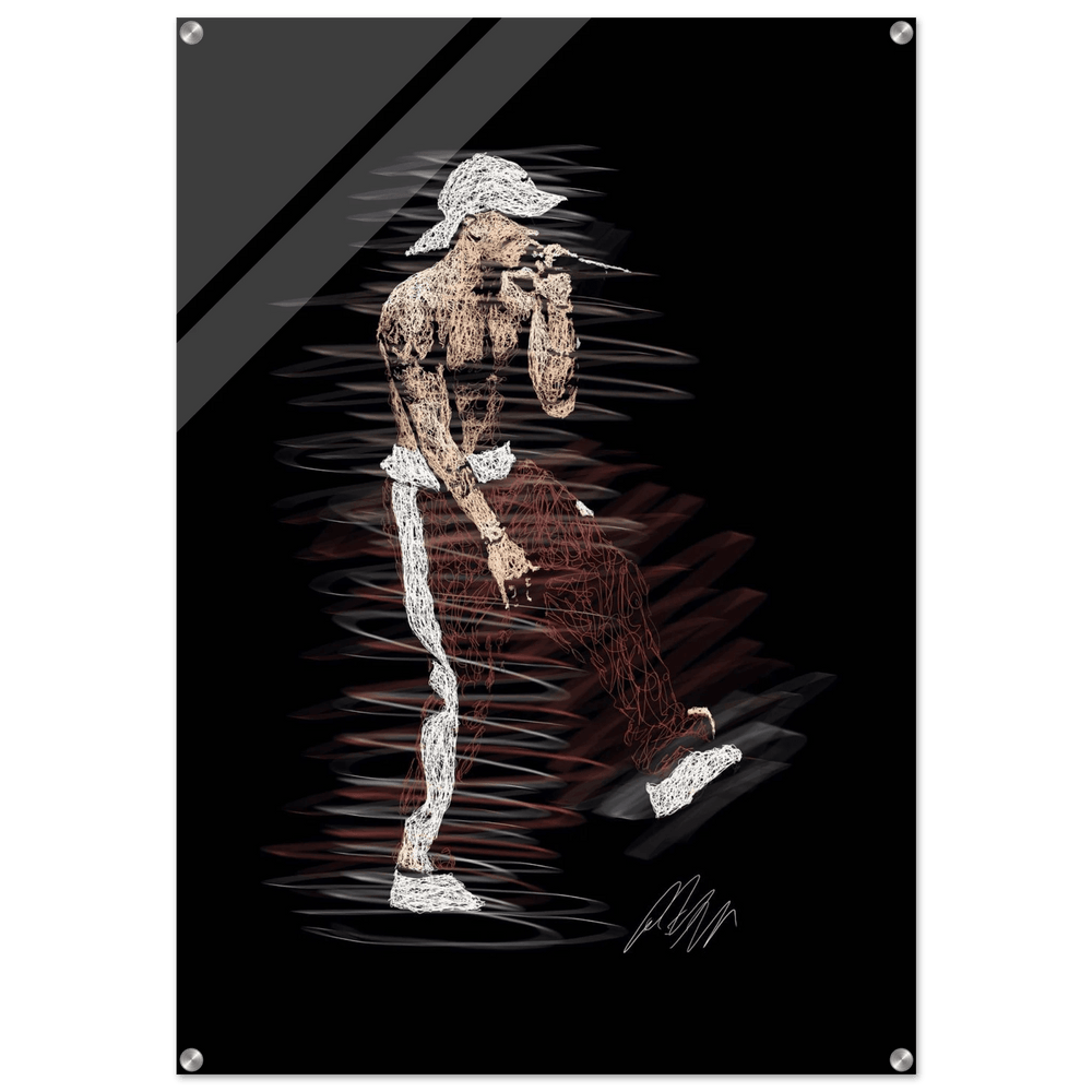 Abstract 'Notorious' Art Acrylic Print – Dynamic, Modern, & Ready to Hang Wall Decor - Vibrantwalls