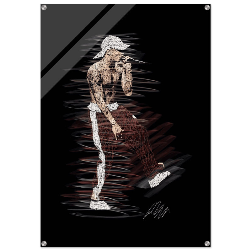 Abstract 'Notorious' Art Acrylic Print – Dynamic, Modern, & Ready to Hang Wall Decor - Vibrantwalls