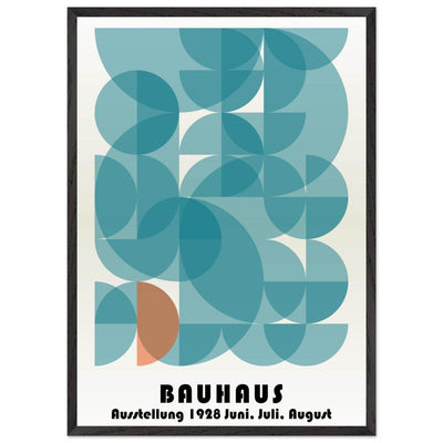 Bauhaus Geometric Art Decor in Teal & Orange – Stylish Modern Decor for Trendy Spaces - Vibrantwalls