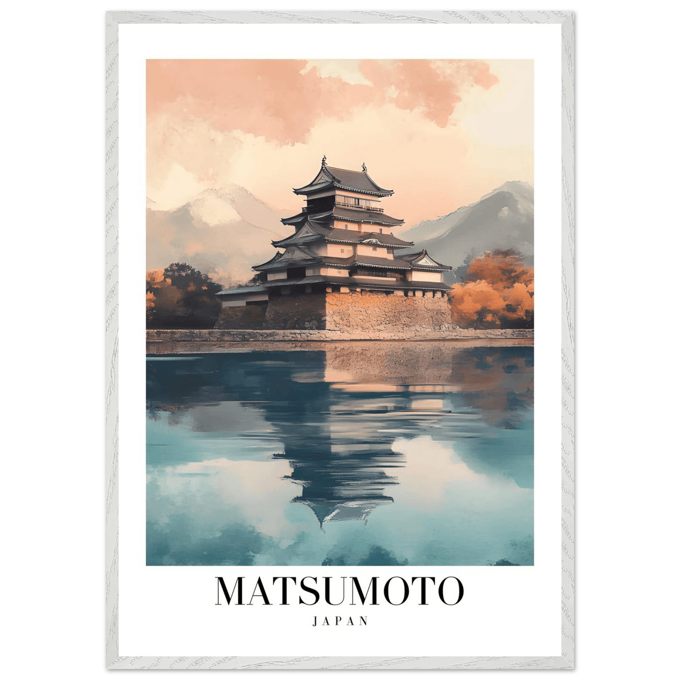 Matsumoto Japan Framed Poster – Serene Travel Wall Art with Wooden Frame - Vibrantwalls
