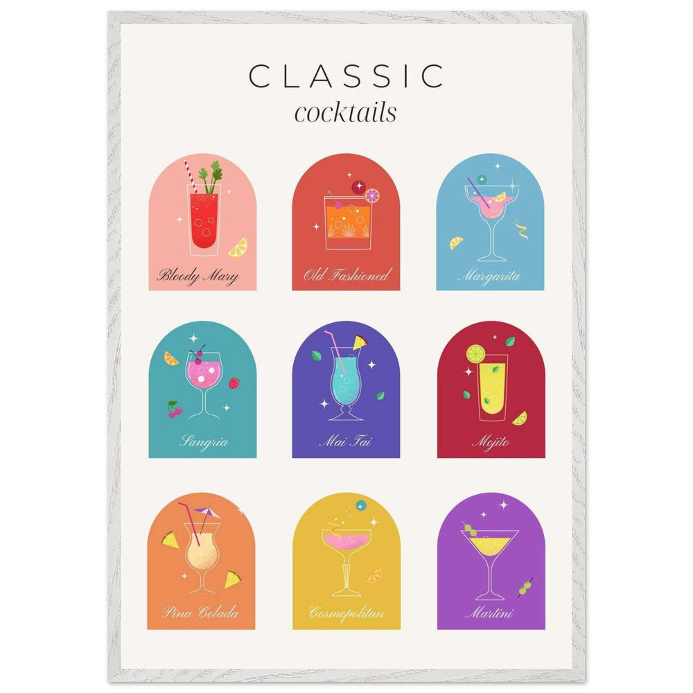 Classic Cocktails Recipe Wall Art - Vibrantwalls