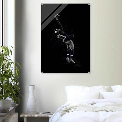 Dynamic Football Player Acrylic Print – Modern Sport Art, Vibrant & Durable Wall Decor in Multiple Sizes - Vibrantwalls