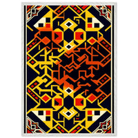 Abstract Geometric Poster Yellow Red Cubism Style Picasso Wall Art - Vibrantwalls