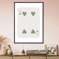 Four of Hearts Custom Playing Cards Framed Poster Wall Art - Vibrantwalls