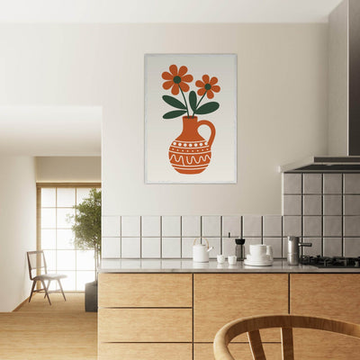 Abstract Floral Vase Art - Vibrantwalls