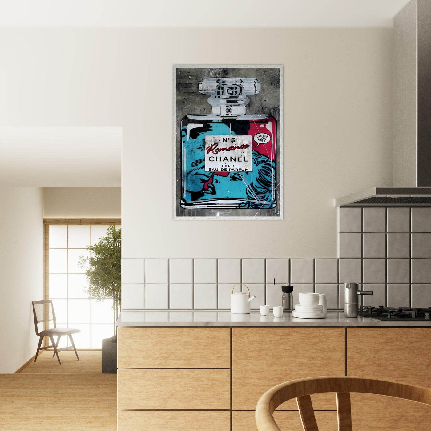 Chanel No. 5 'Romance' Pop Art Print - Iconic Fragrance Art in Your Choice of Frame & Size - Vibrantwalls