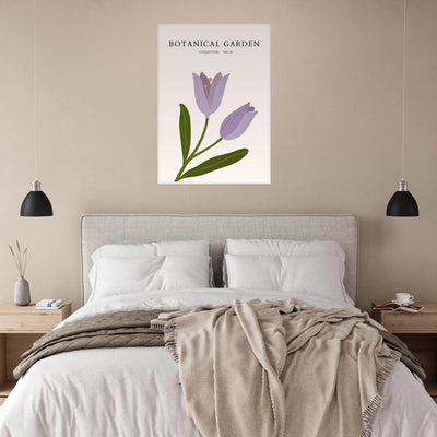Botanical Garden Lavender Bloom Minimalist Framed Art - Vibrantwalls