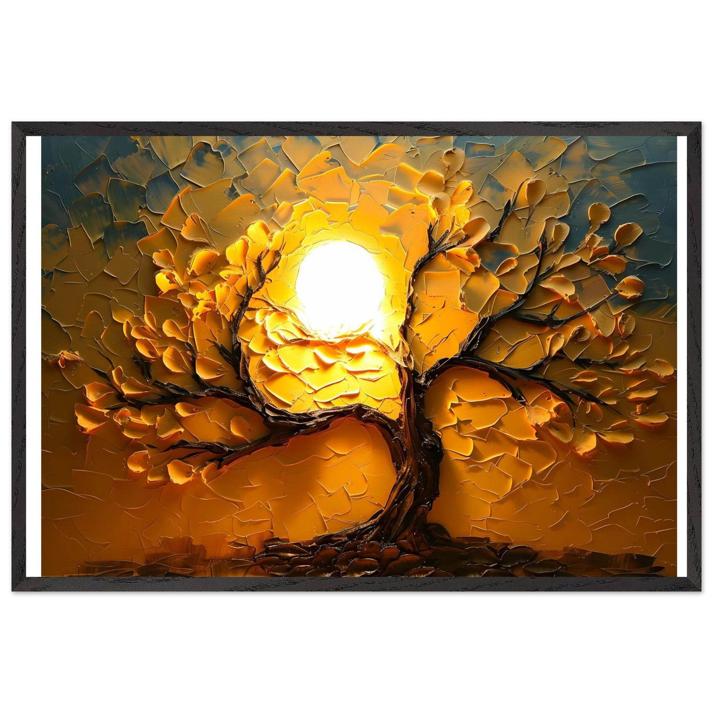 Textured Golden Tree of Life - Vibrantwalls