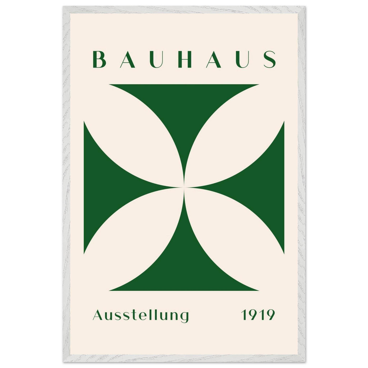 Deep Green Cream Bauhaus 1919 - Vibrantwalls