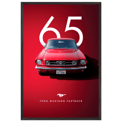 Iconic '65 Ford Mustang Fastback Framed Poster | Timeless Automotive Art, Ready-to-Hang in Your Style - Vibrantwalls