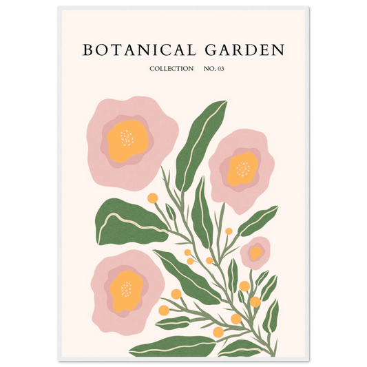 Botanical Garden Collection Framed Poster - Abstract Floral Art Prints in Soft Pinks & Greens | Ready-to-Hang - Vibrantwalls