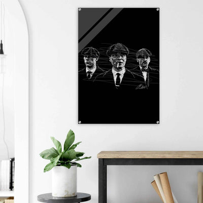Peaky Blinders Inspired Acrylic Print – Iconic Black & White Art, Durable & Modern Wall Decor